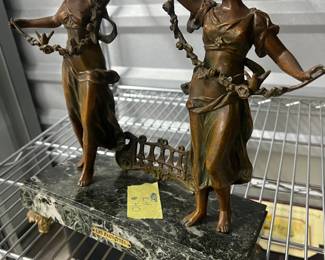 bronze and marble statue $40