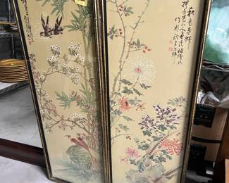pair of vintage oriental lithographs - $400