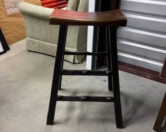 Vintage Wooden Saddle Stool - $49 