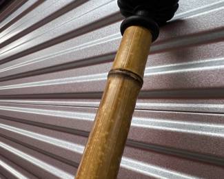Vintage Bamboo Curtain Rod with Decorative Finial - Asking $99 