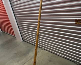Vintage Bamboo Curtain Rod with Decorative Finial - Asking $99 