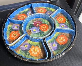 Mexican hand made condiment with carrier - $50