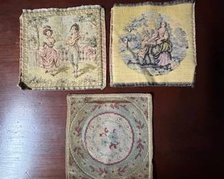 Vintage Needlepoint Tapestry Squares - $49 for the set of three. 