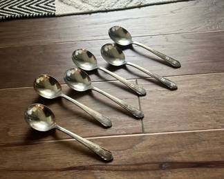 WM. A Rogerts - overlaid - Soup Spoons - set of 6
