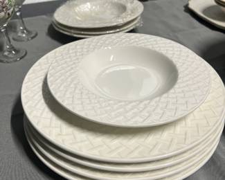 set of 4 plates and bowls Pagnossin Ironstone dishes - $50