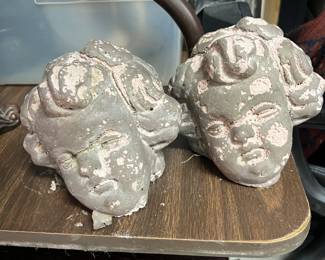 Vintage Cherub Head Sculptures - $49 each 