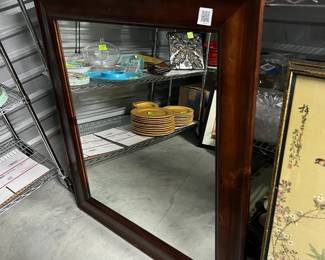 wooden mirror - $40