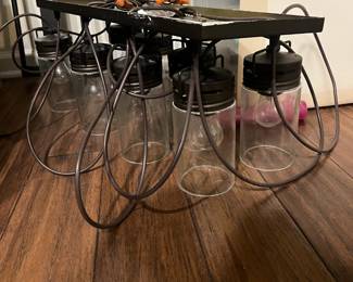 allen + roth vallymede 8 light aged bronze farmhouse light - $75