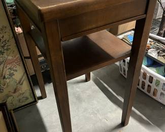 vintage wooden side table $30