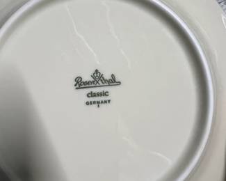 set of rosenthal Sanssouci Ivory Gold Trim Dinnerware. All pieces shown - asking $150