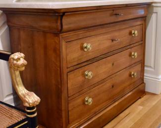 Marble top chest