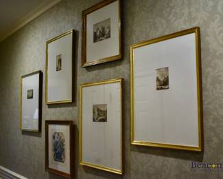 Miniature watercolors and etching