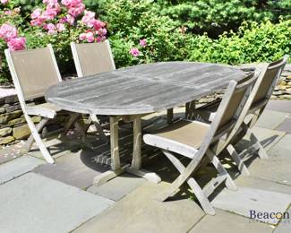 Kingsley Bate teak table and chairs