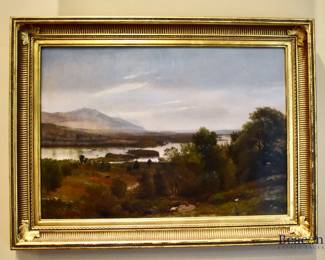 Oil on canvas landscape painting of Lake Winnipesaukee by Samuel Lancaster Gerry