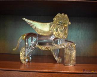Signed and numbered Murano glass winged lion