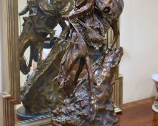 Frederic Remington "Mountain Man" bronze sculpture