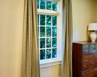 Three sets of custom drapes