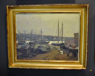 "Sailboat Journey" oil painting on canvas by John C. Traynor