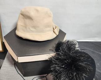 VINTAGE HATS AND HAT BOX