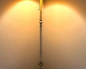 Vintage metal and jadeite floor lamp