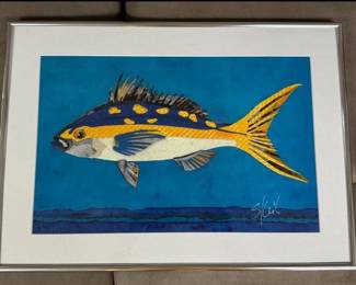 Framed Sande Keil fish print