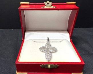 10K cross gold necklace