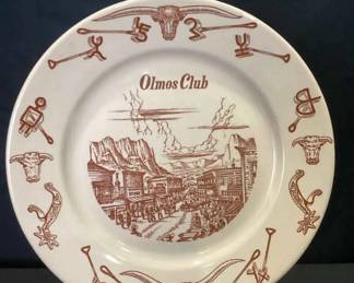 Wallace China Olmos Club Commemorative Plate