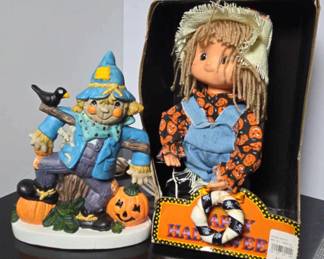 Halloween Lamp And Stuffed Doll