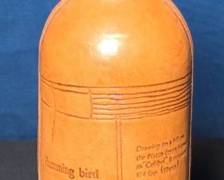 Nazca Lines Leather Covered Glass Bottle