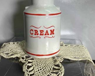 Vintage House Of Webster Ceramic Cream Jar No Lid