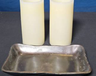 Pillar Candle Tray With 6Flameless Candles