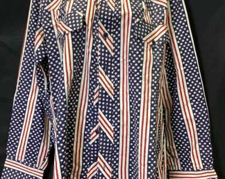 Western Shirt With An American Flag Design