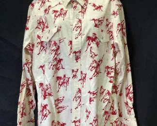 Westernstyle Shirt With Horse Pattern