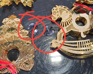 Danbury Gold And Crystal Christmas Ornaments