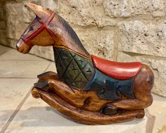 Vintage Wooden rocking horse