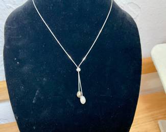 Sterling with 2 pearls-so pretty