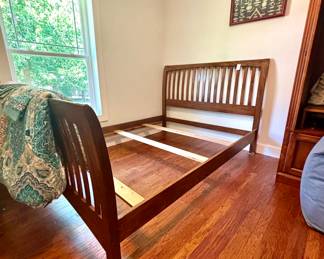 Wood Sleigh Bed queen (Dillards)