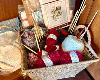 Yarn, knitting tools