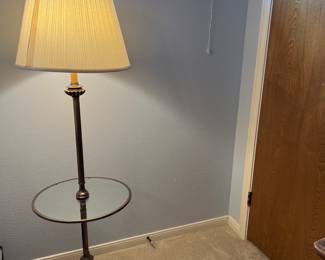 Vintage Brass/Glass Lamp Table