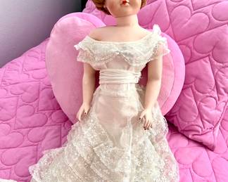 Large Vintage Bride Doll
