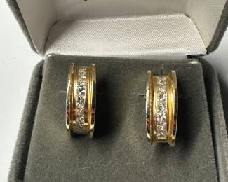 14kt gold and diamond earrings