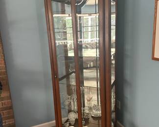 Beveled glass display cabinet