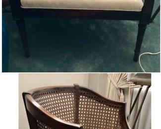 Matching Vintage Cane Barrel Chair 

 