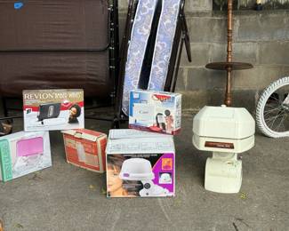 And what a collection of bonnet hairdryers.