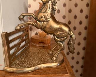 Heavy brass pair of bookends