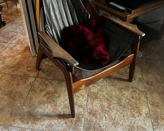 Jerry Johnson walnut swing chair