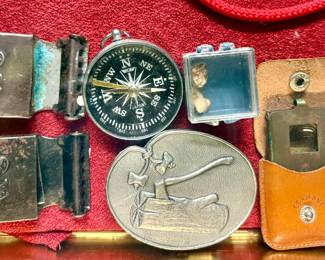 boy scout items, some teeth....