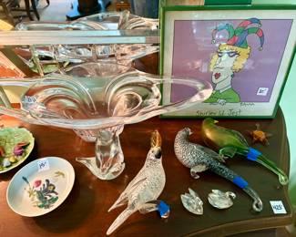 broken Murano glass birds