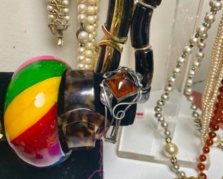 sterling amber bracelet