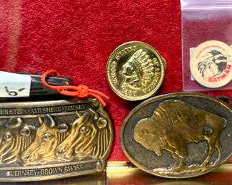 brass and metal belt buckles, No sterling silver ones